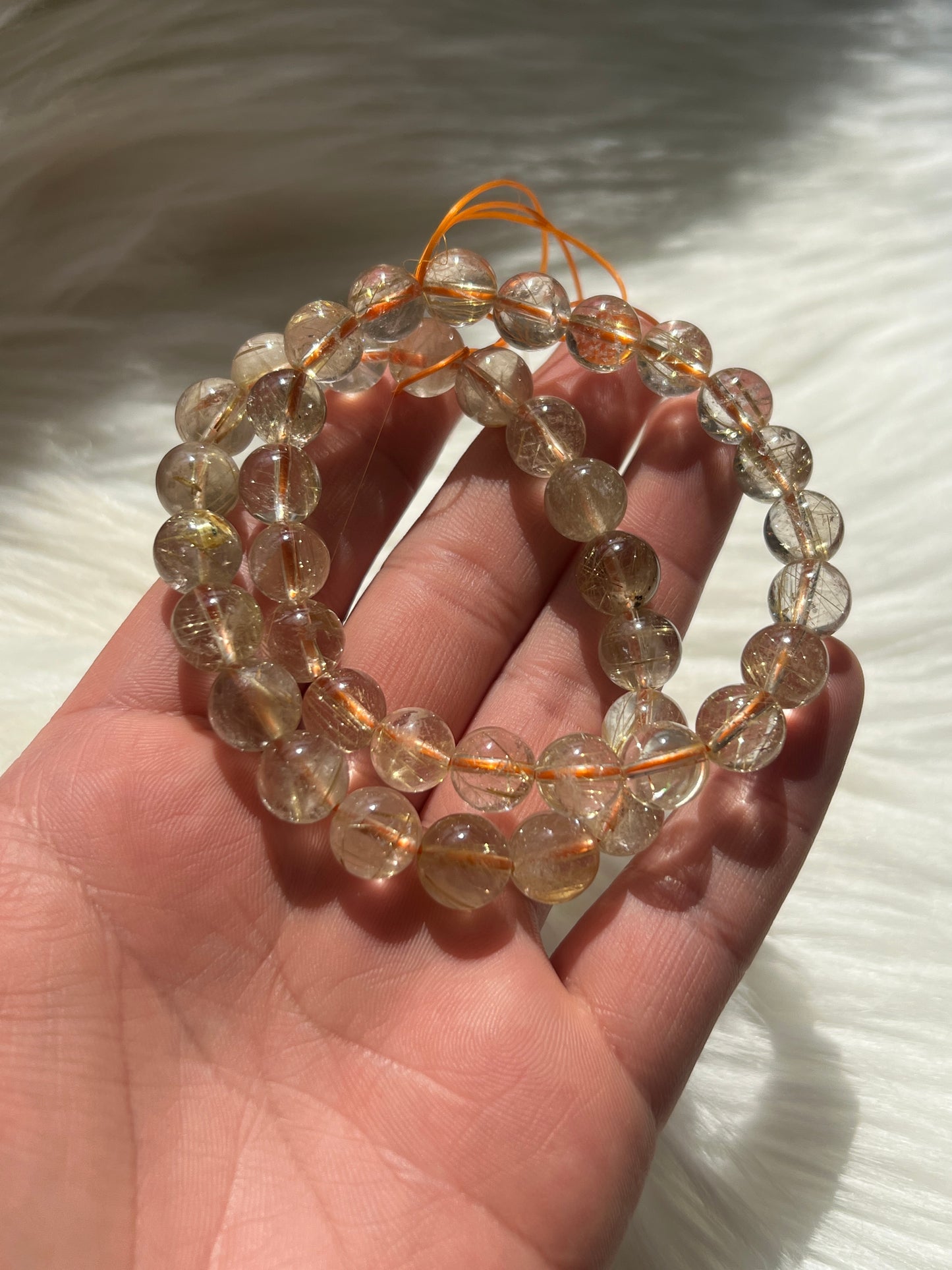 Gold rutile bracelet