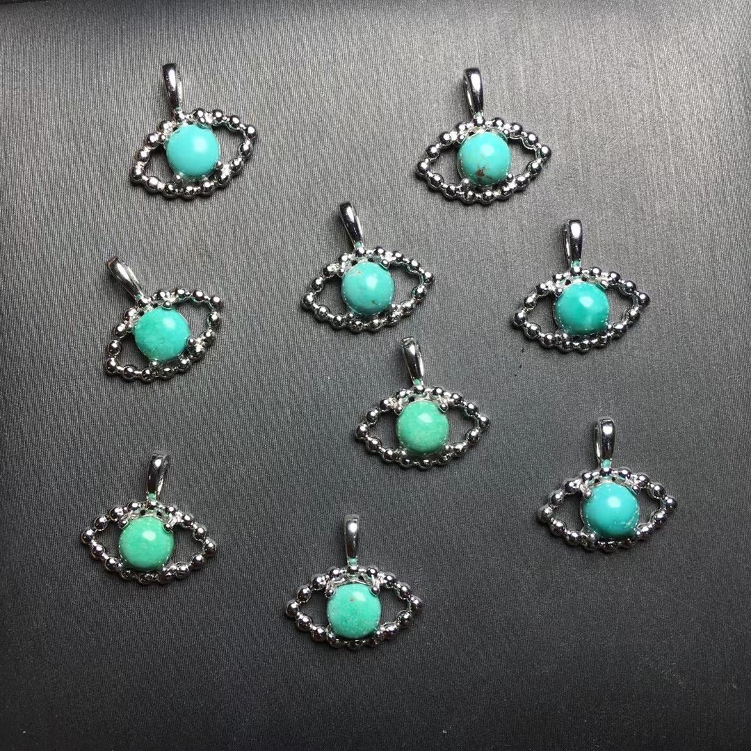 Crystal eye pendant S925 sterling silver