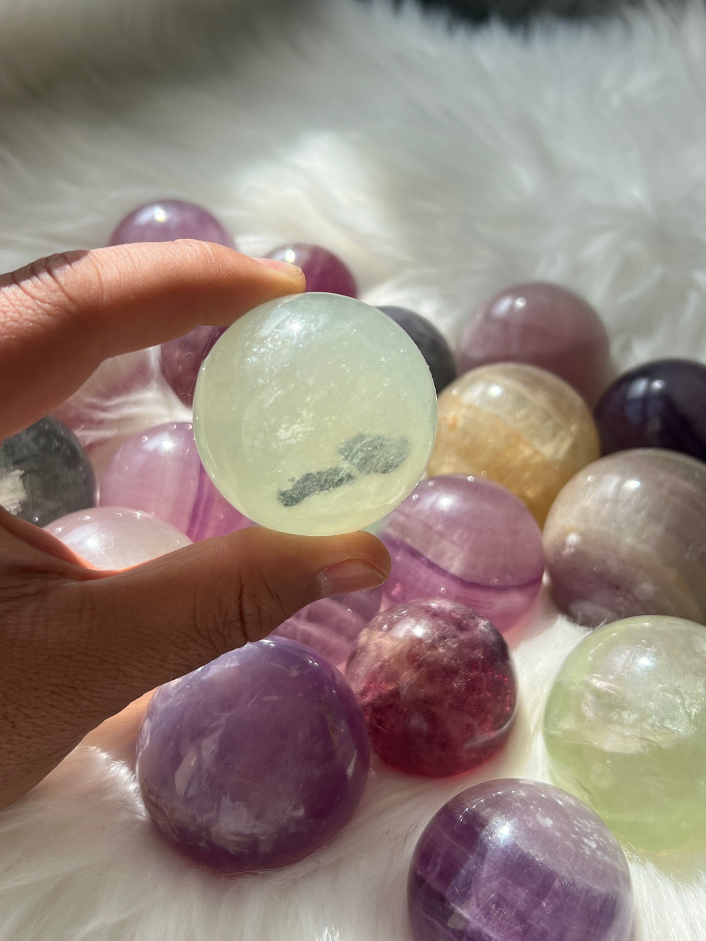 Candy fluorite sphere