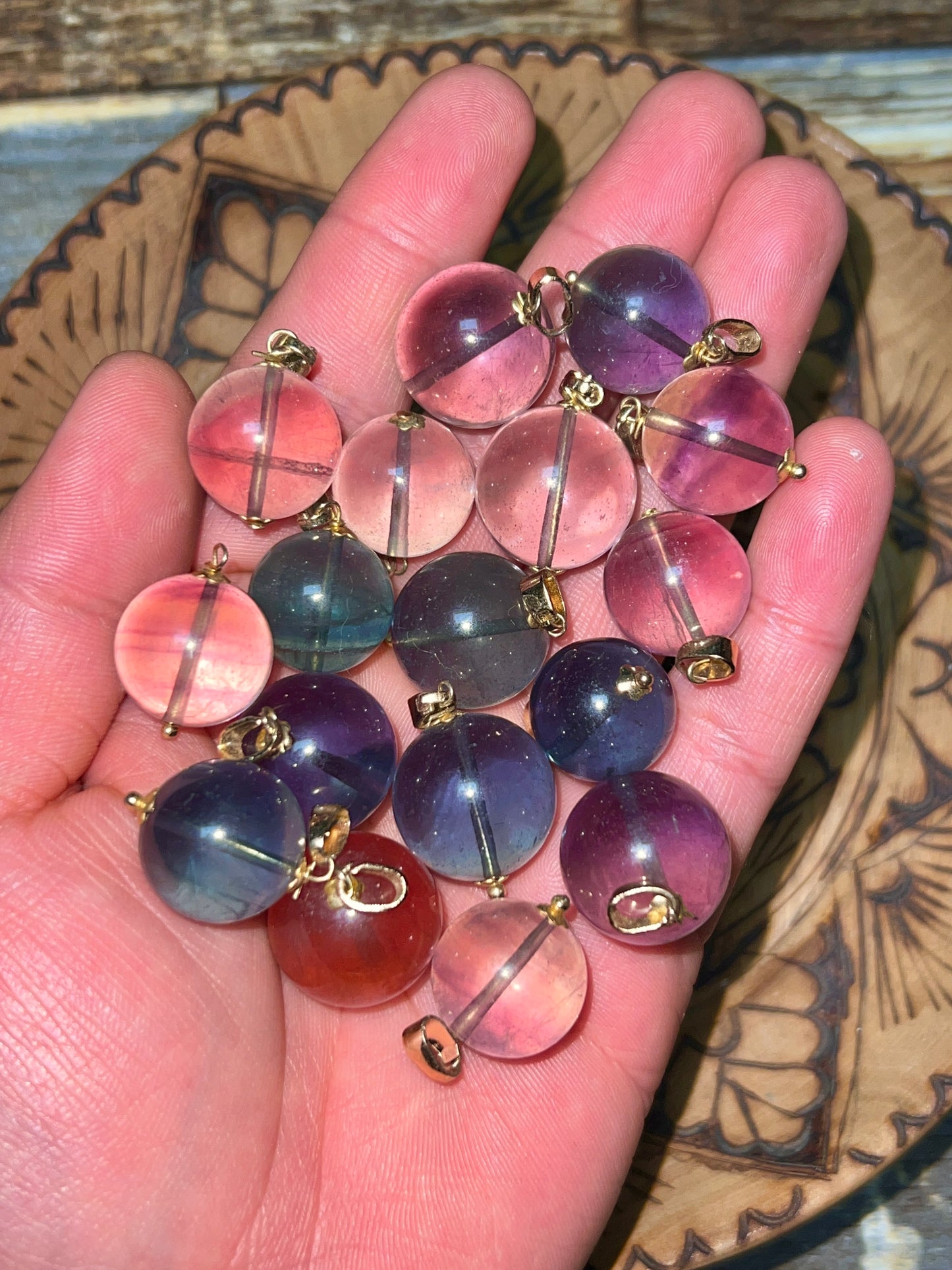 Fluorite sphere pendant