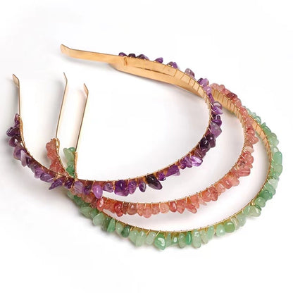 Natural crystal hair band