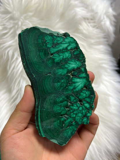 Malachite slab