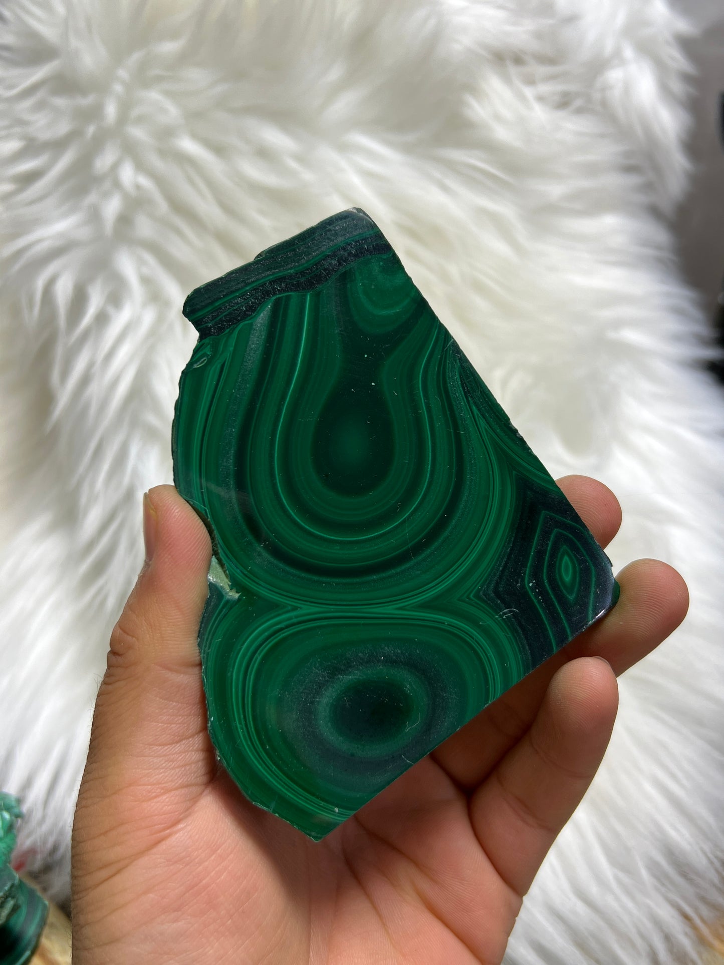 Malachite slab