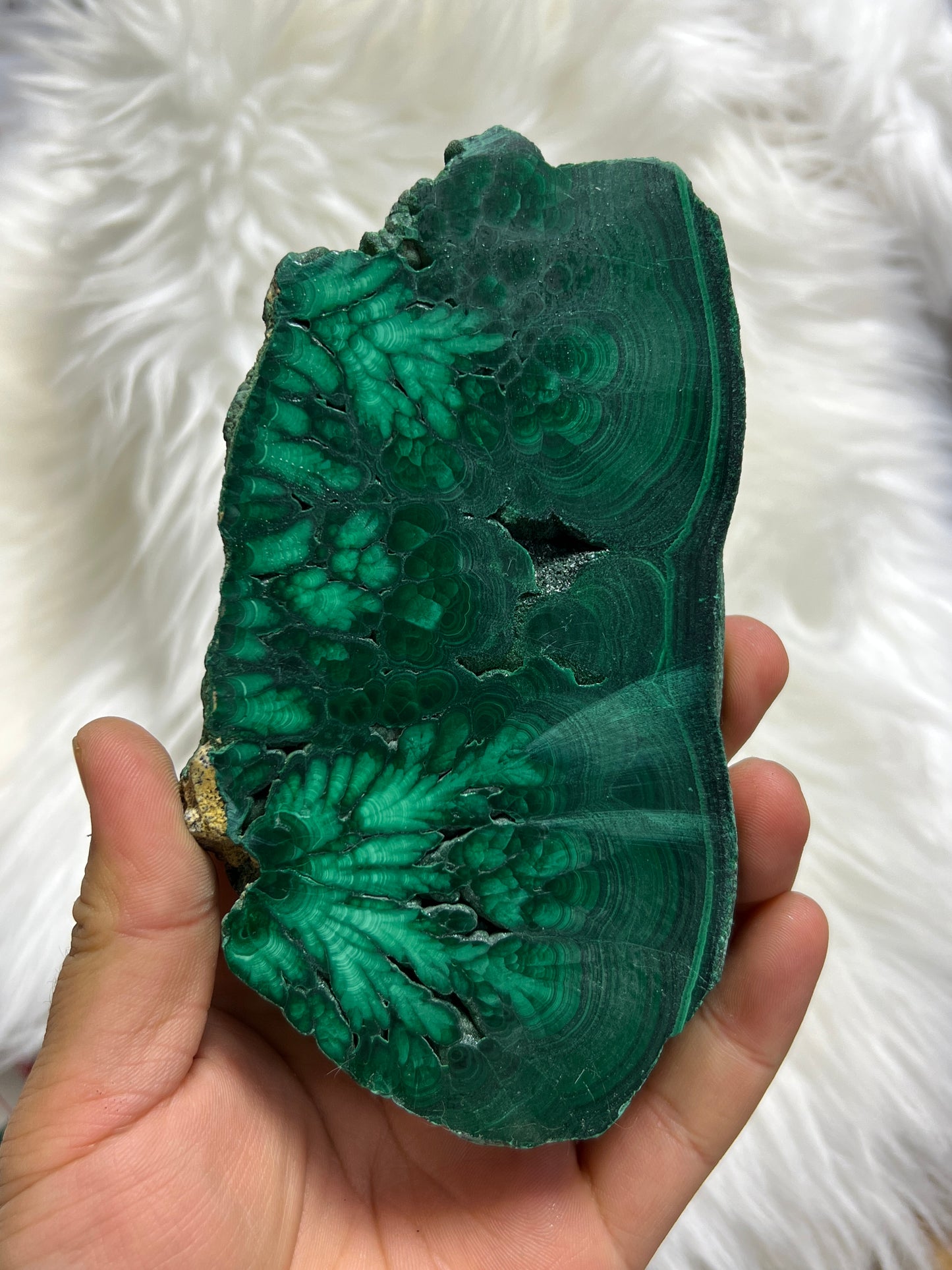 Malachite slab