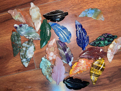 Crystal carvings and beads