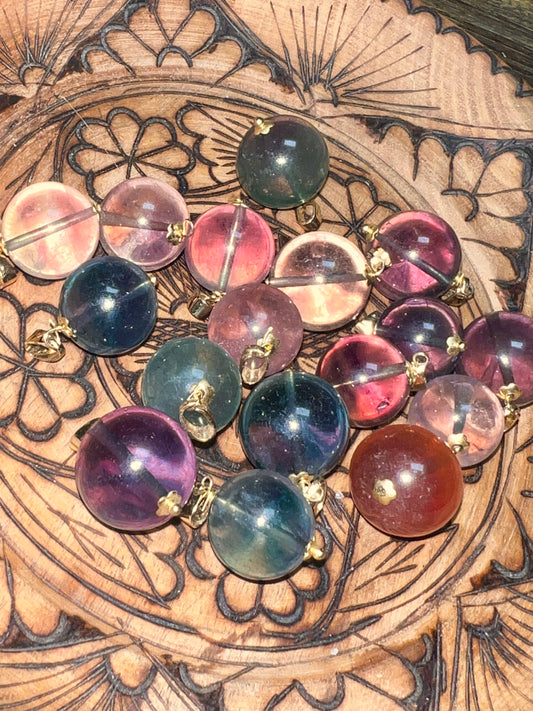 Fluorite sphere pendant