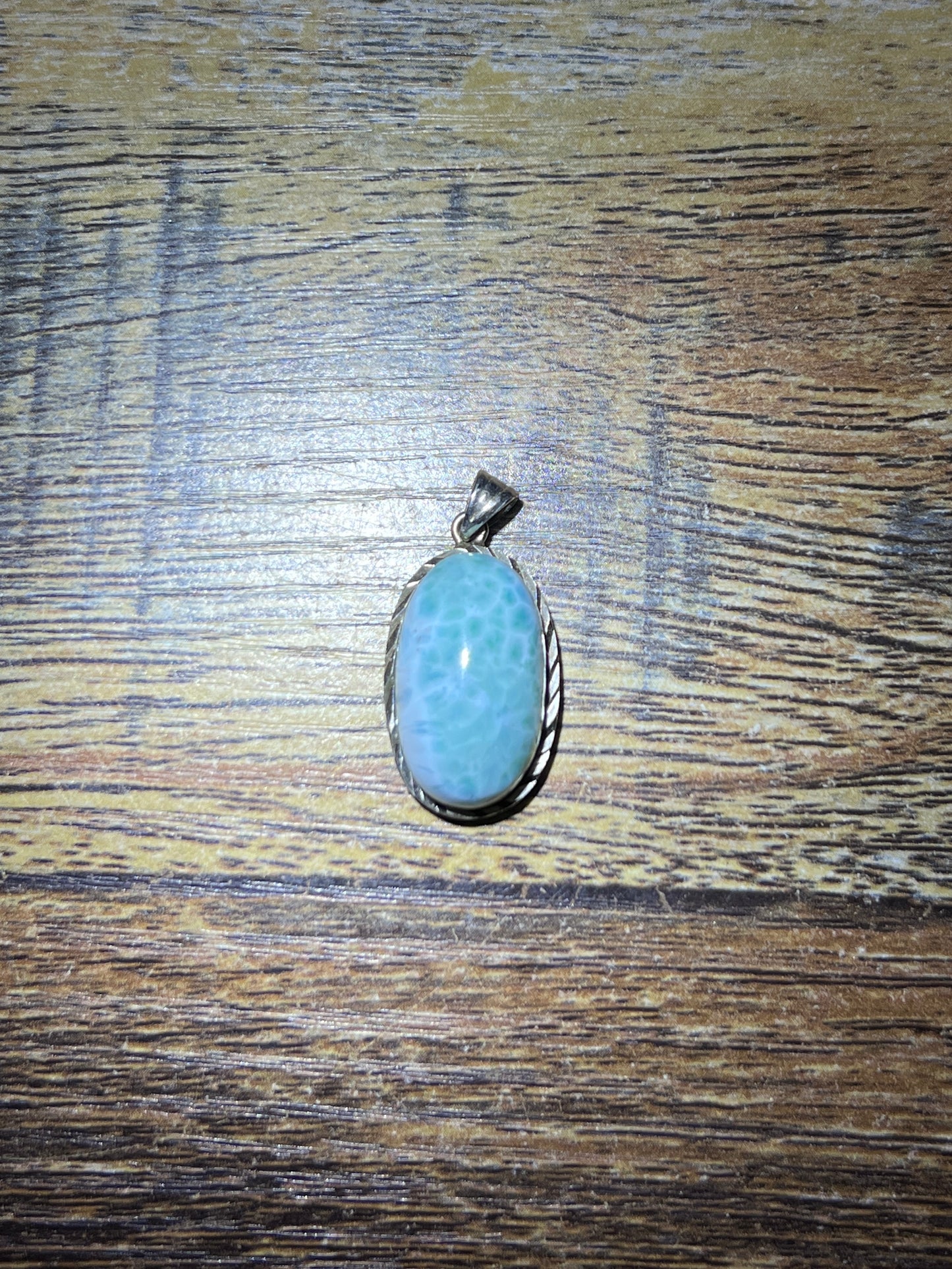 Larimar sterling pendant