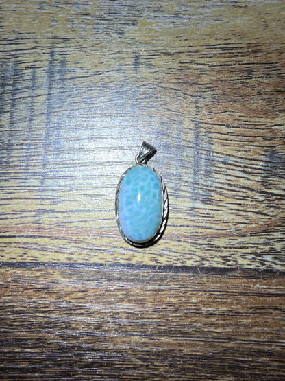 Larimar sterling pendant