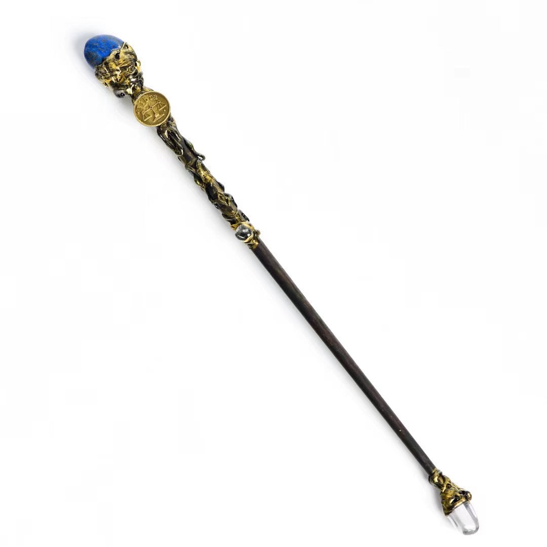 Zodiac sign crystal wand