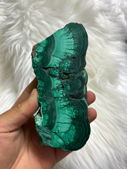 Malachite slab