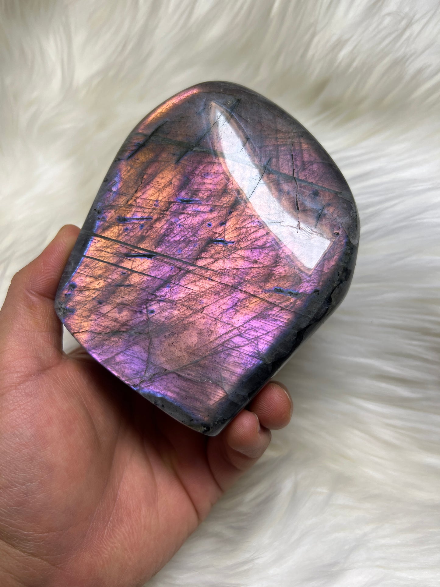 Purple labradorite freeform