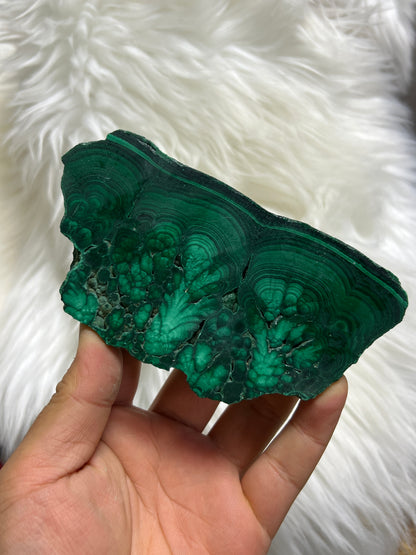 Malachite slab