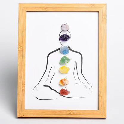 Yoga chakra crystal frame