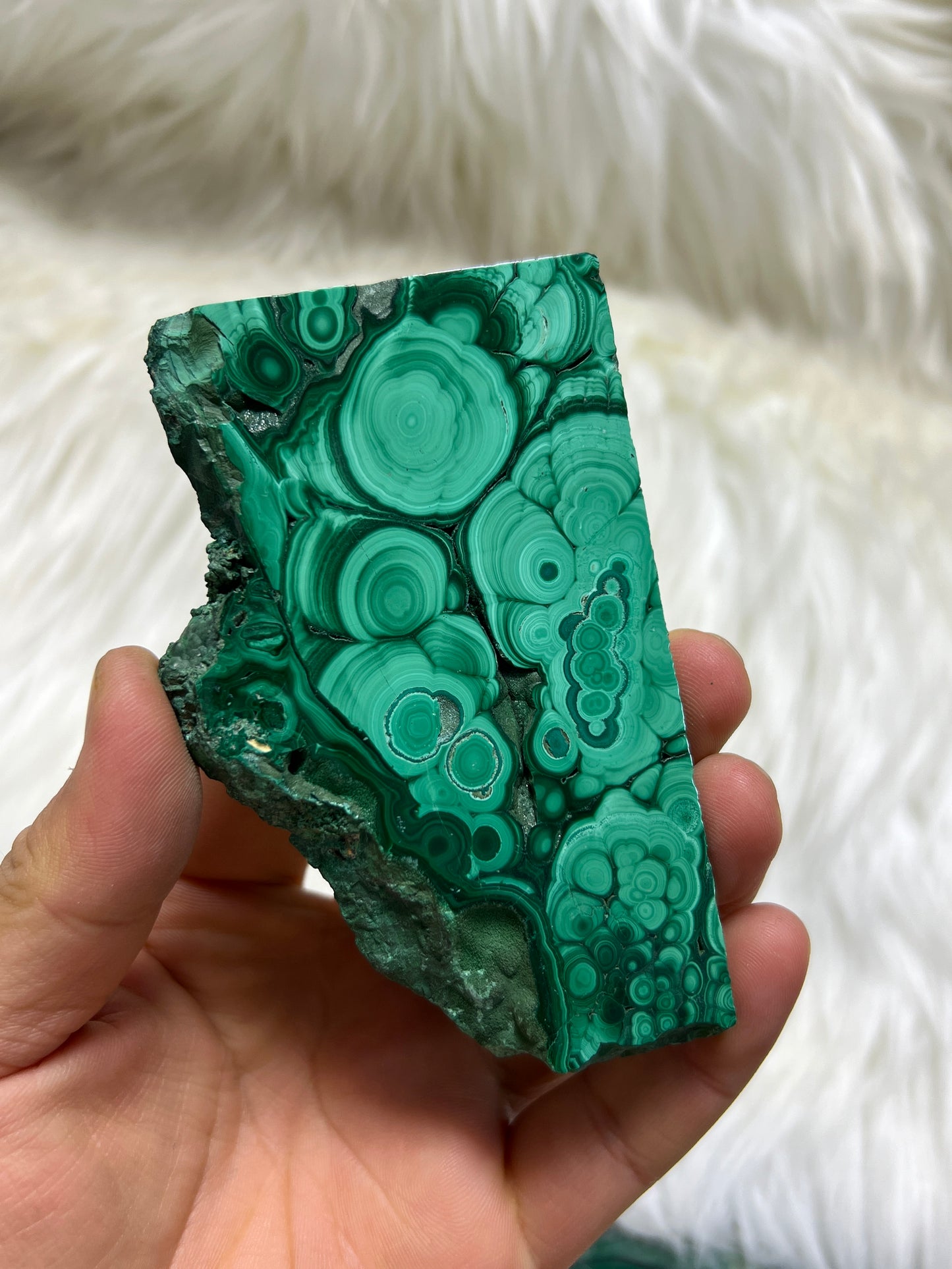 Malachite slab