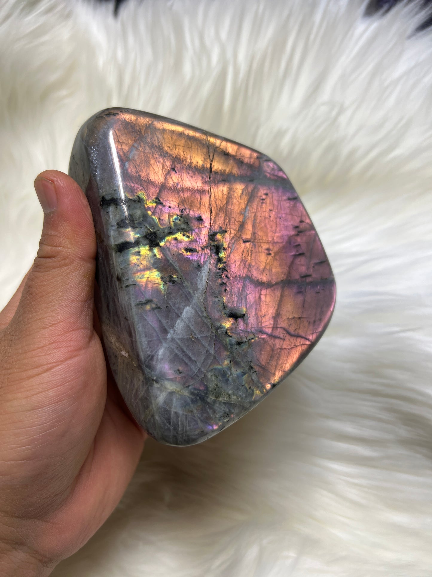 Purple labradorite freeform