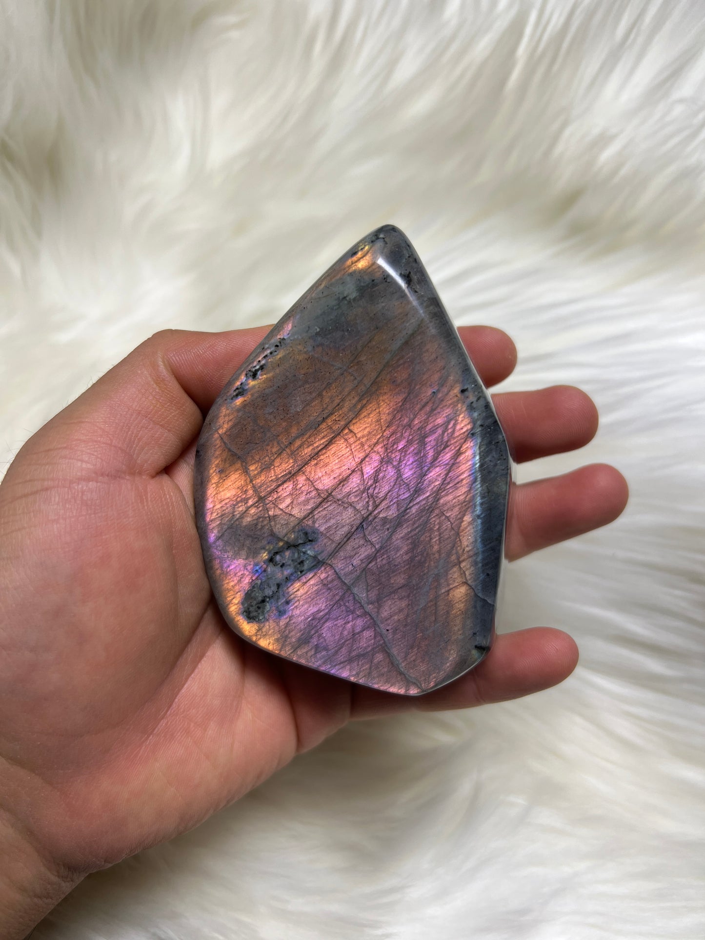 Purple labradorite freeform