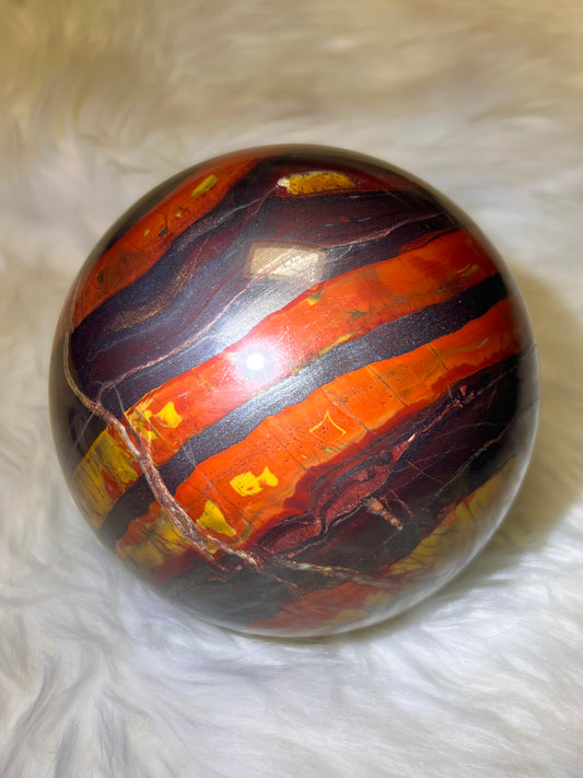 Tiger iron sphere