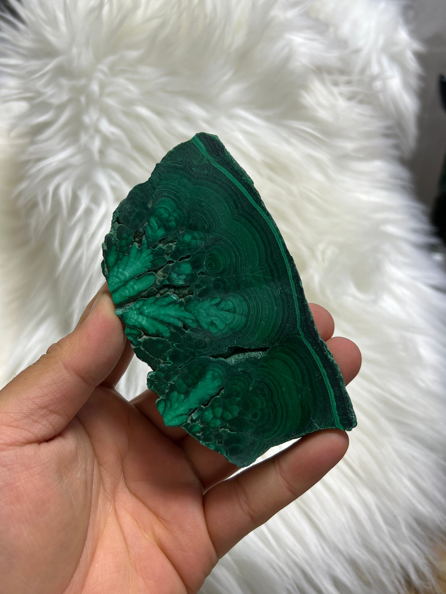 Malachite slab