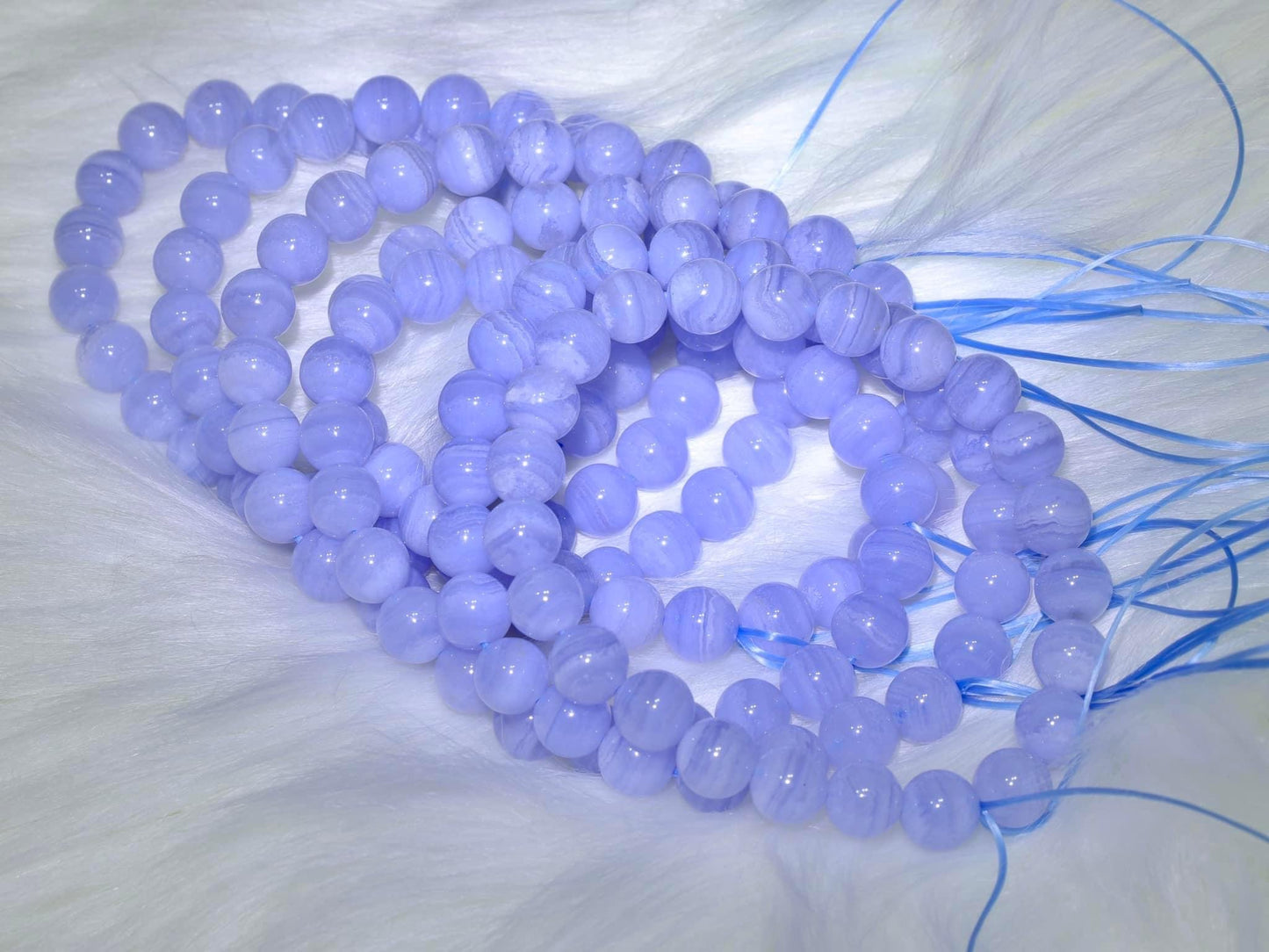 8mm blue lace agate bracelet