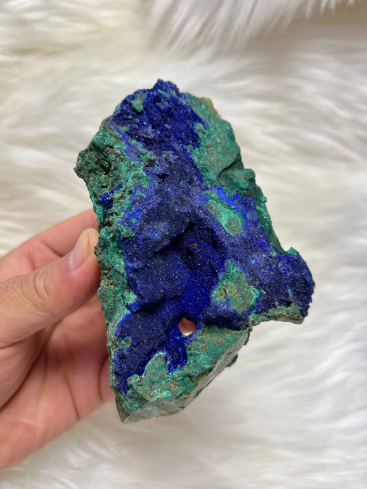 Azurite with malachite specimen