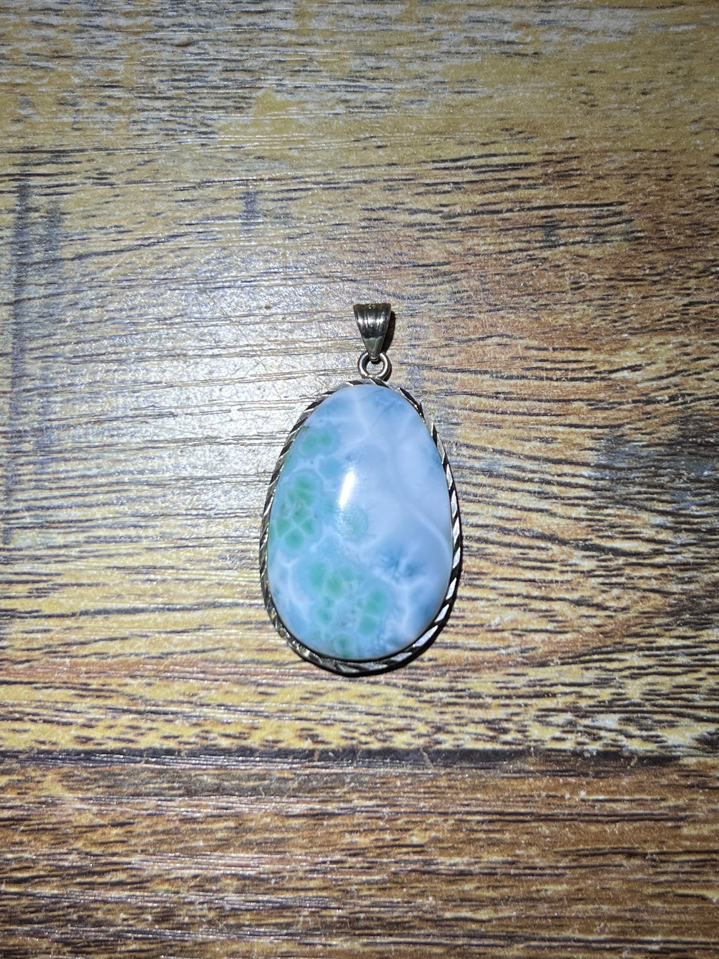 Larimar sterling pendant