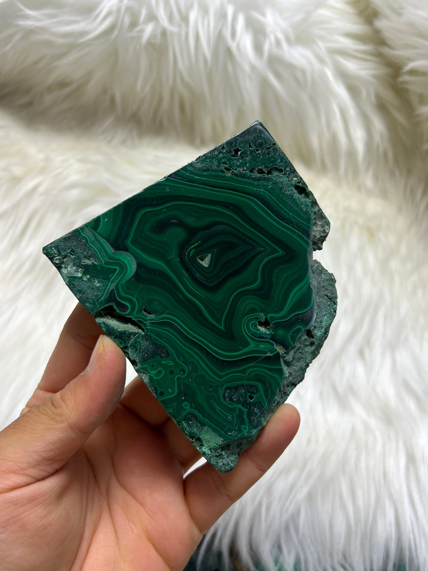 Malachite slab