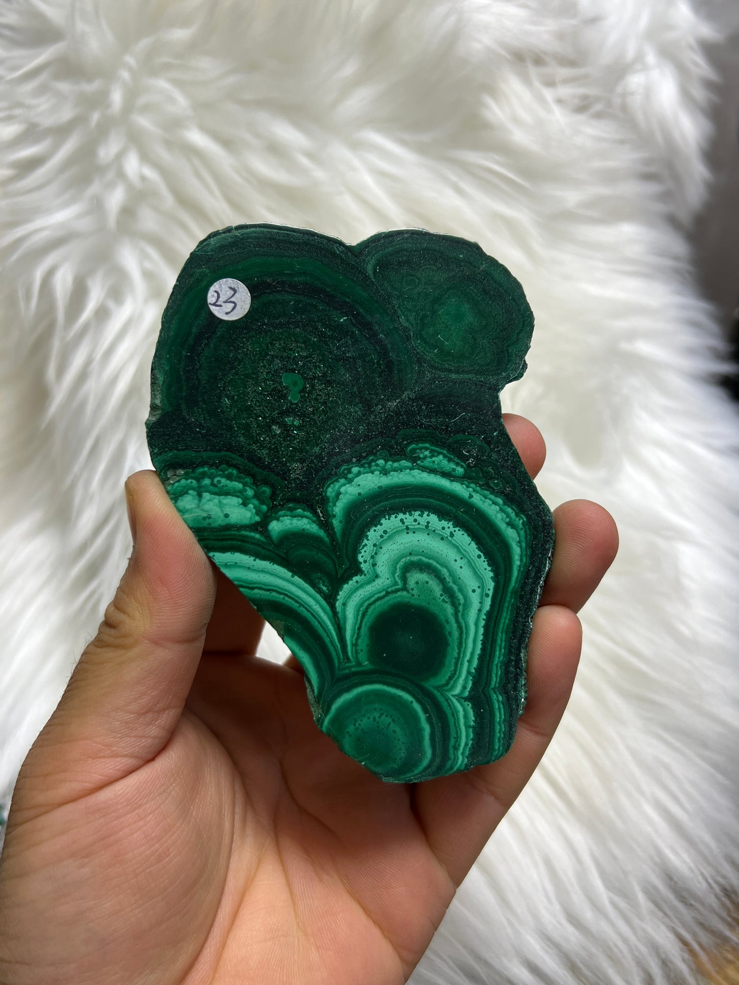 Malachite slab