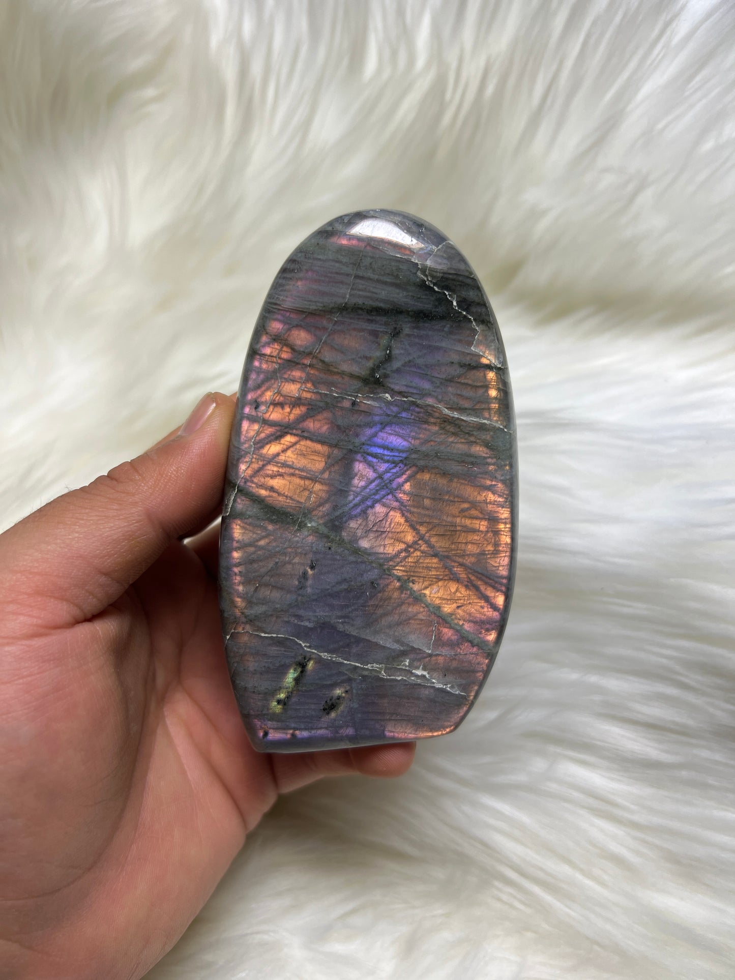 Purple labradorite freeform