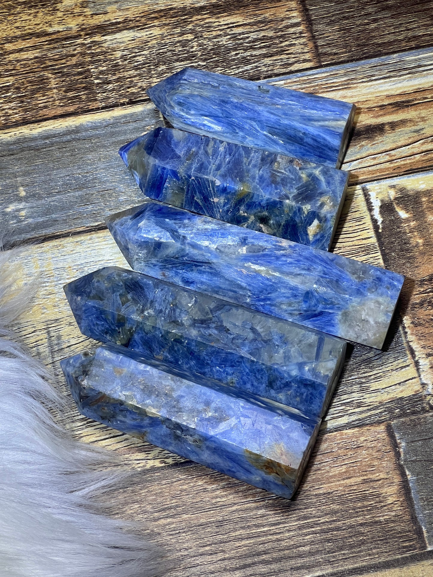 Blue kyanite tower