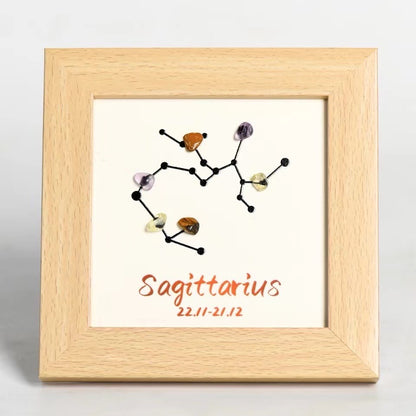 Zodiac sign crystal frame