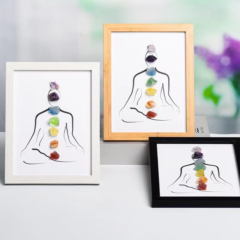 Yoga chakra crystal frame