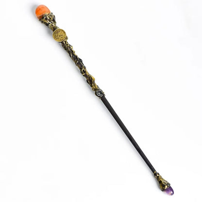 Zodiac sign crystal wand