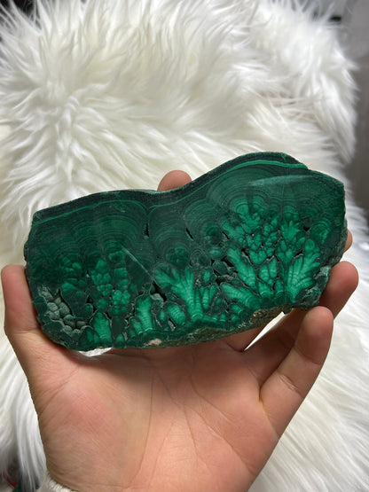 Malachite slab