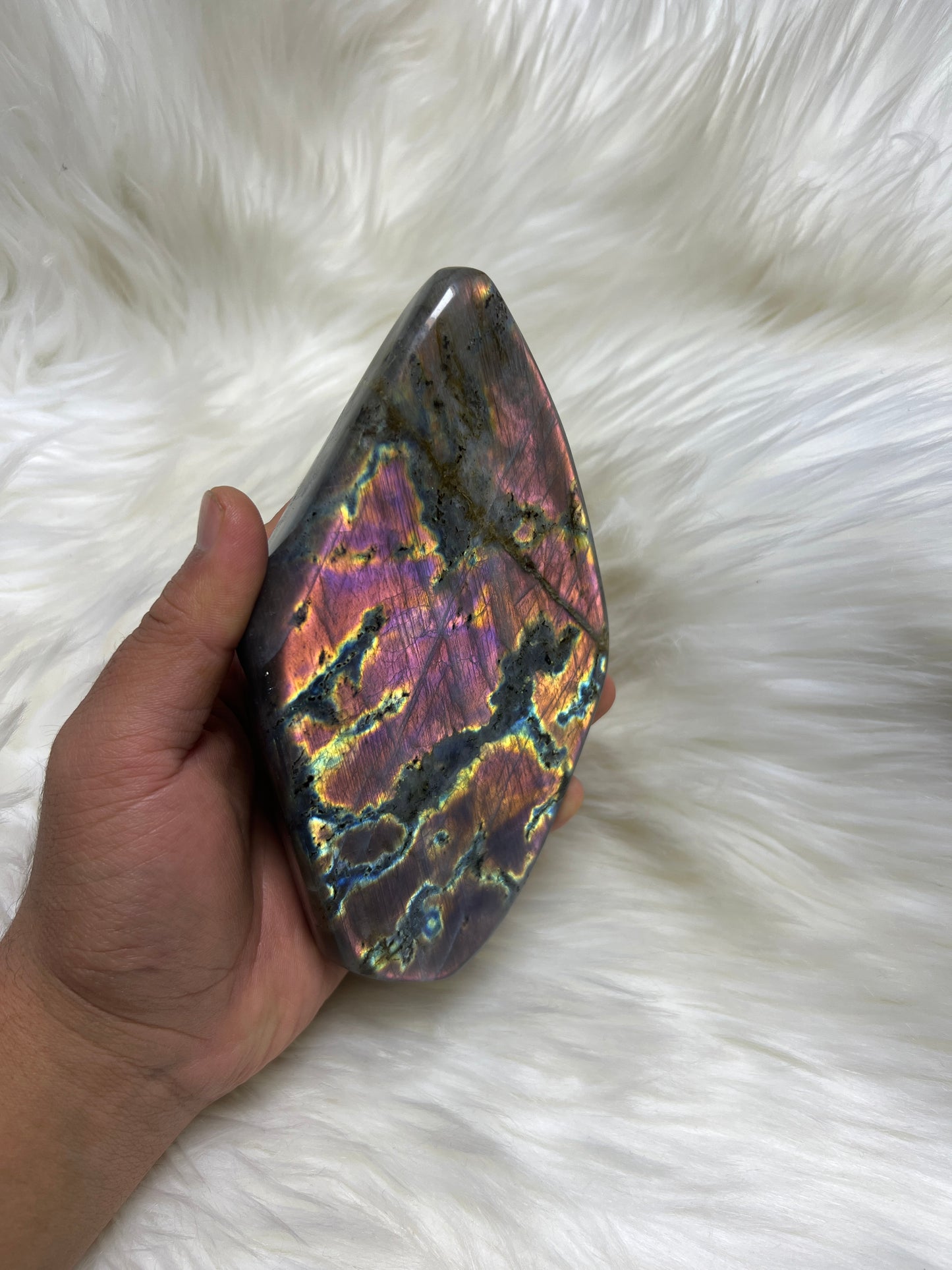 Purple labradorite freeform