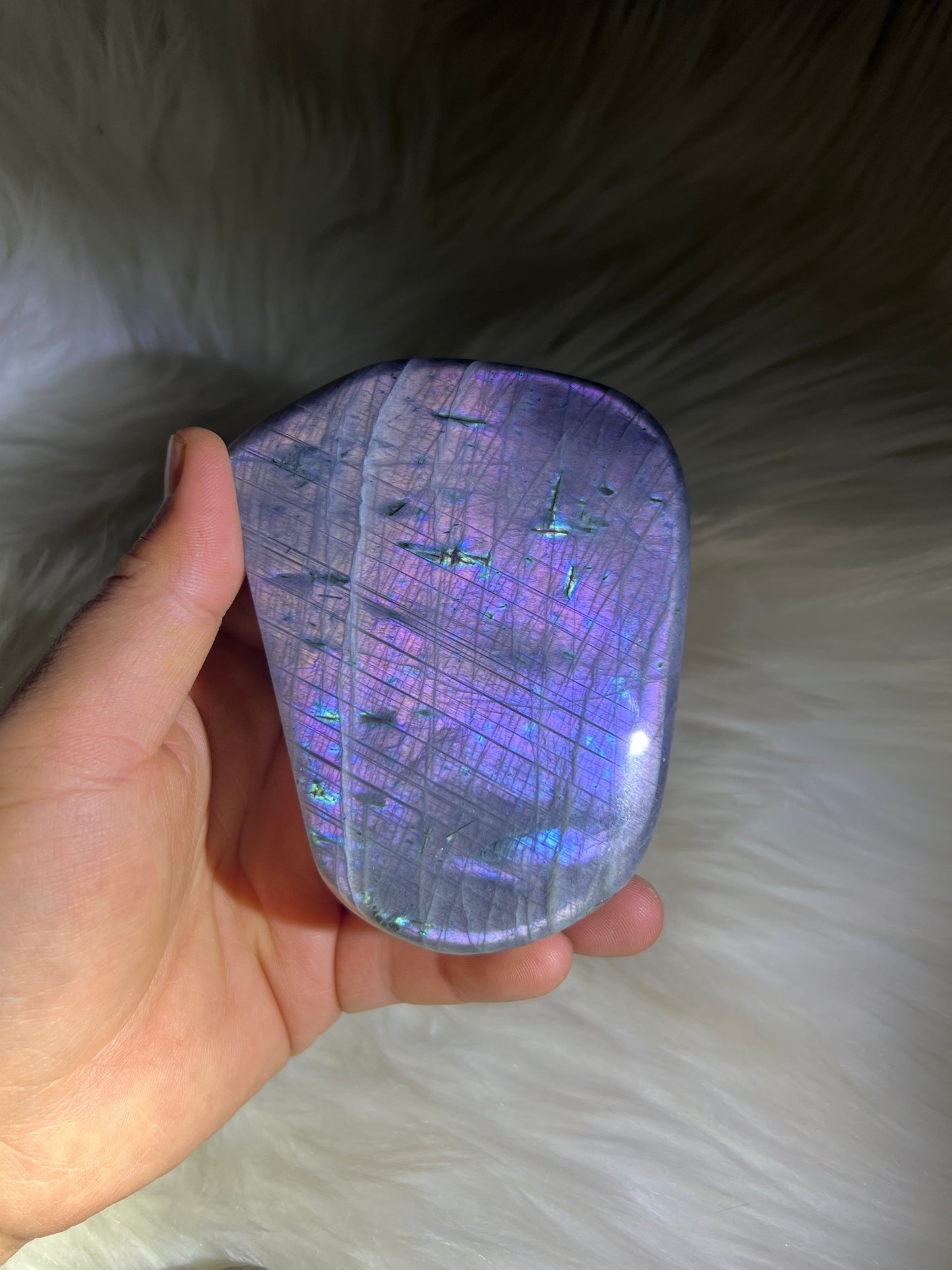 Purple labradorite freeform