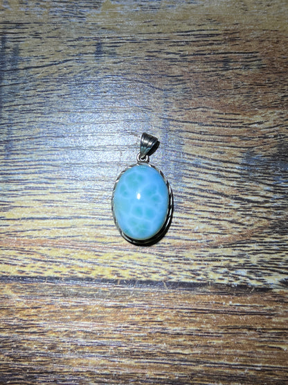 Larimar sterling pendant