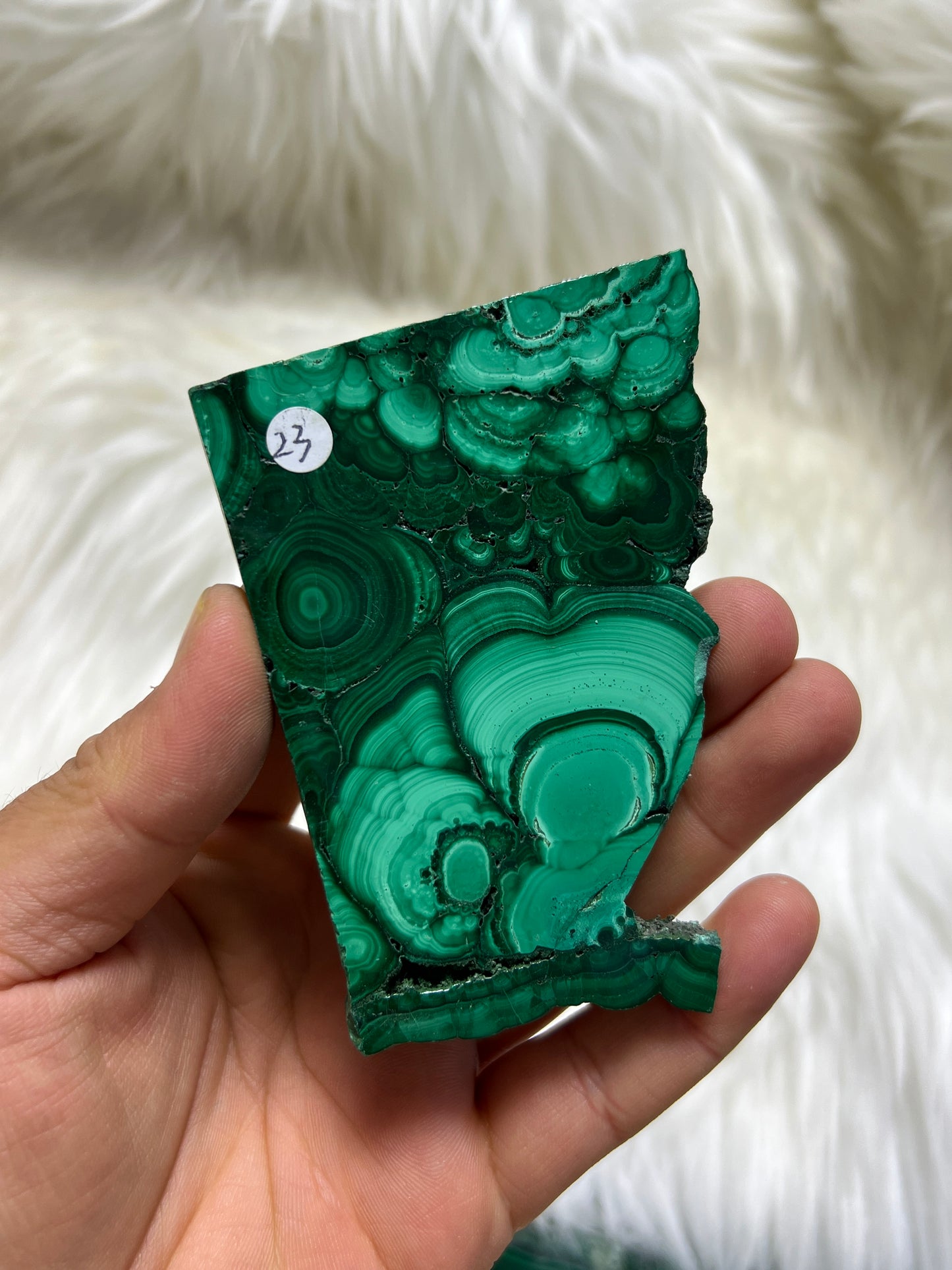 Malachite slab