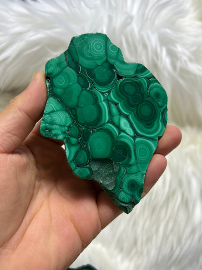 Malachite slab