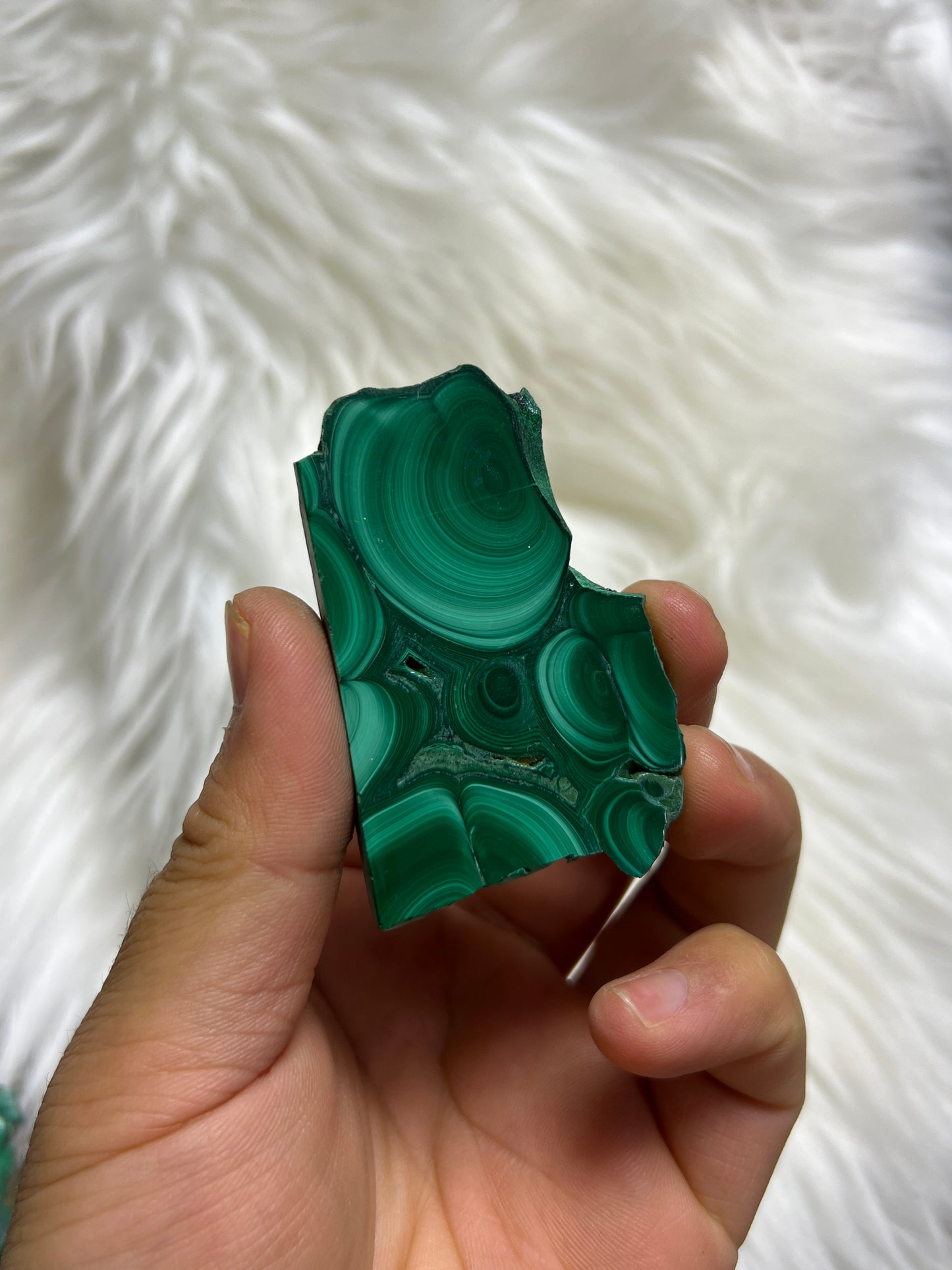 Malachite slab