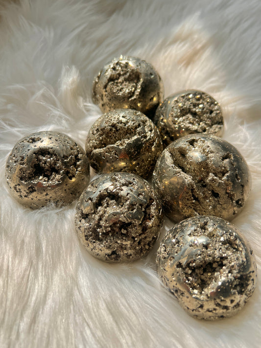 Druzy pyrite sphere