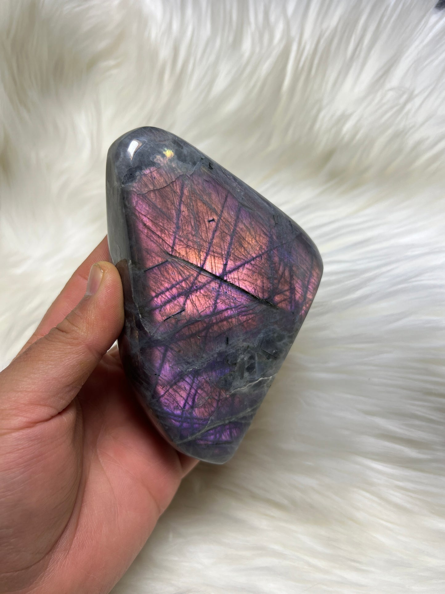 Purple labradorite freeform