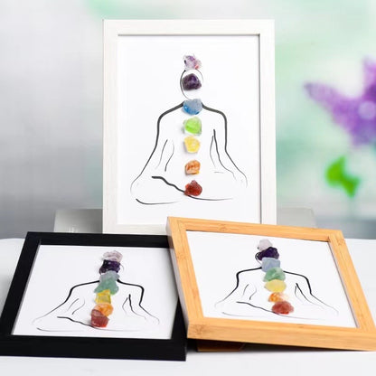 Yoga chakra crystal frame