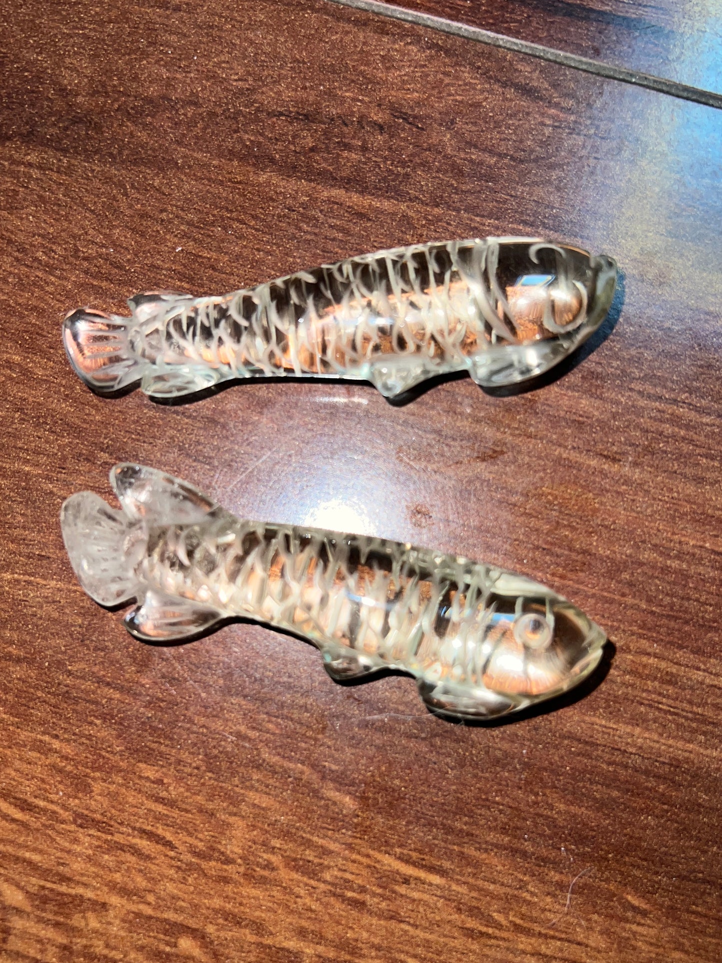 Crystal carvings and beads