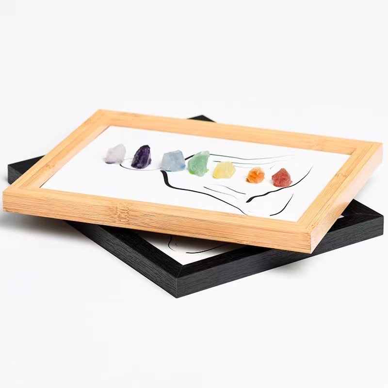 Yoga chakra crystal frame